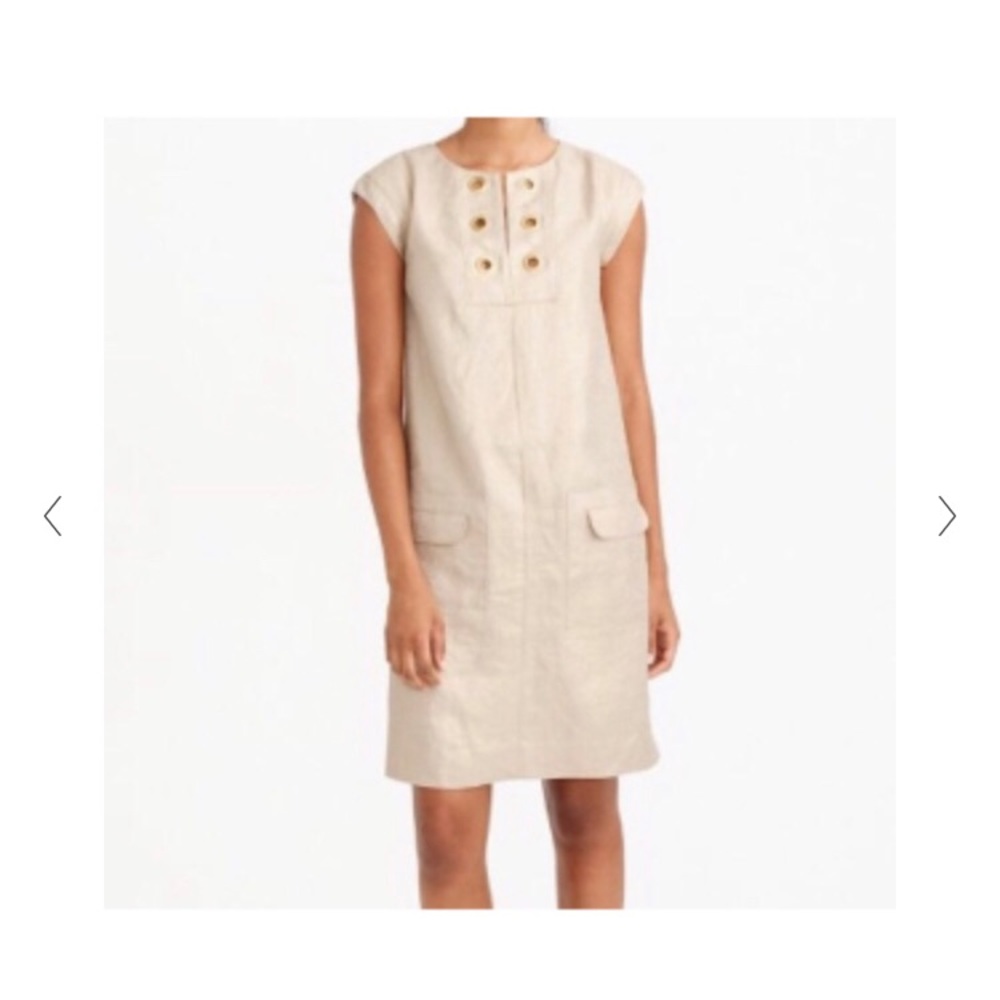 J CREW metallic shift women’s size 2